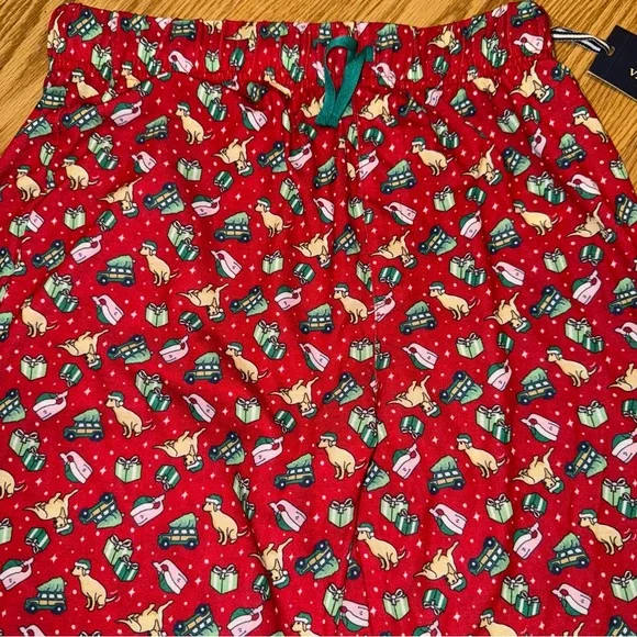 NEW Vineyard Vines Red‎ Knit Christmas Lounge Pants boys size L - Picture 4 of 8